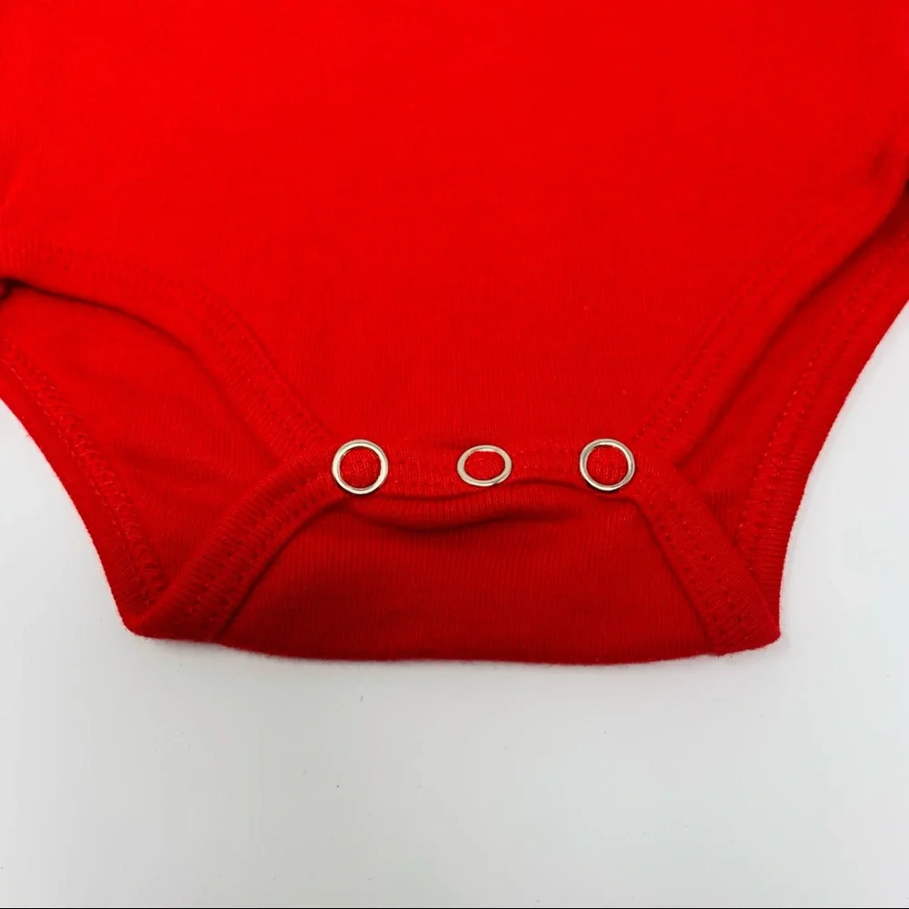 NWOT Embellished American Apparel L/S Baby One Piece Rhinestone Heart - Picture 2 of 6